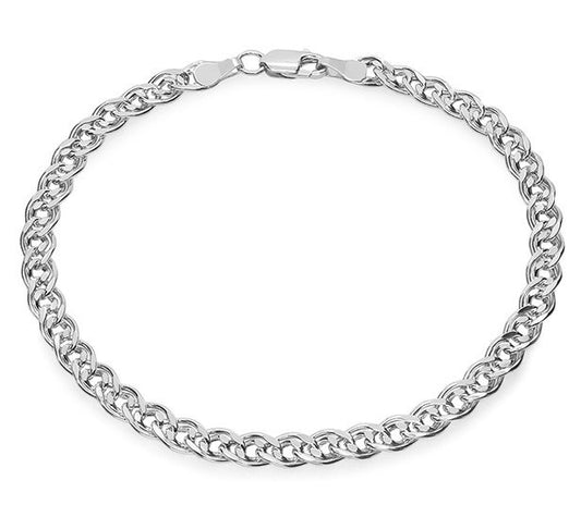 Sterling Silver 6 mm Nonna Chain Bracelet