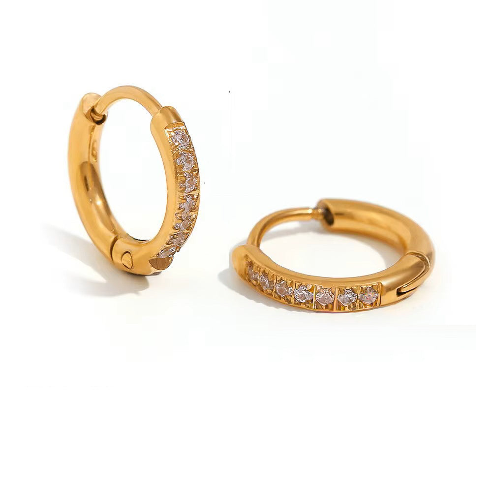 1,1 - 1,5 cm auksuotos rinkutės su cirkoniais