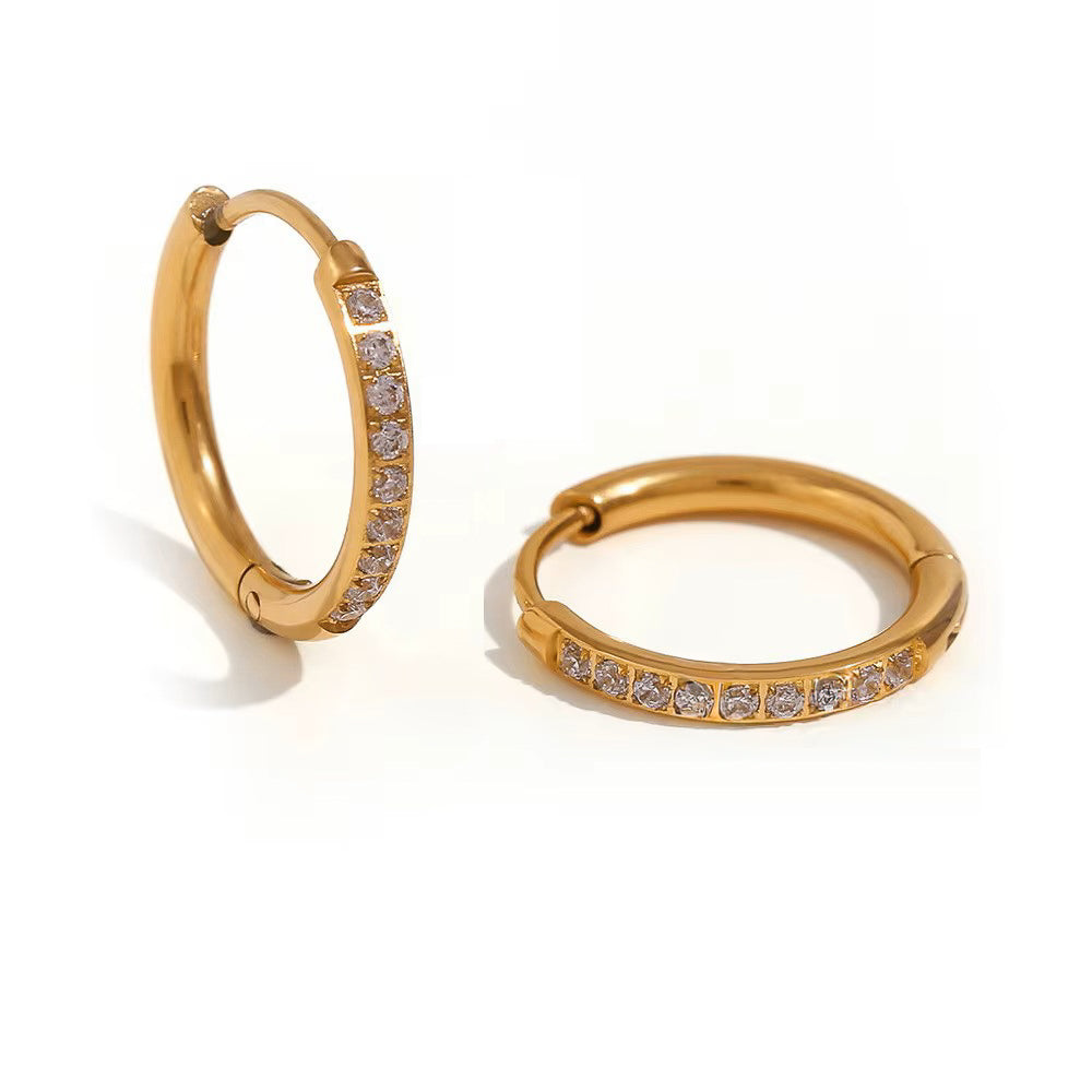 1,1 - 1,5 cm auksuotos rinkutės su cirkoniais