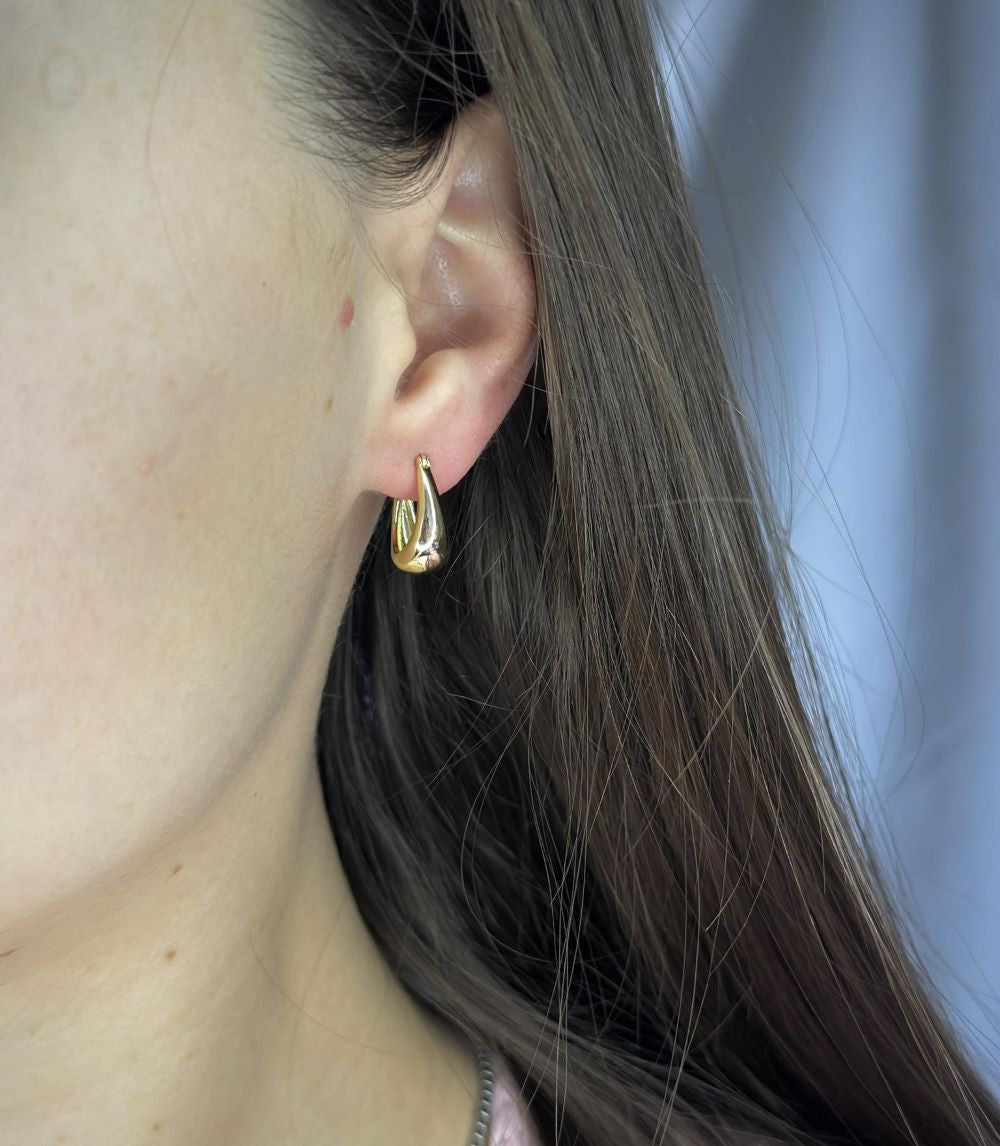 Sterling Silver Plated English Lock Earrings