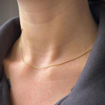 Sterling Silver 0.7 mm Diamond Cut Snake Chain