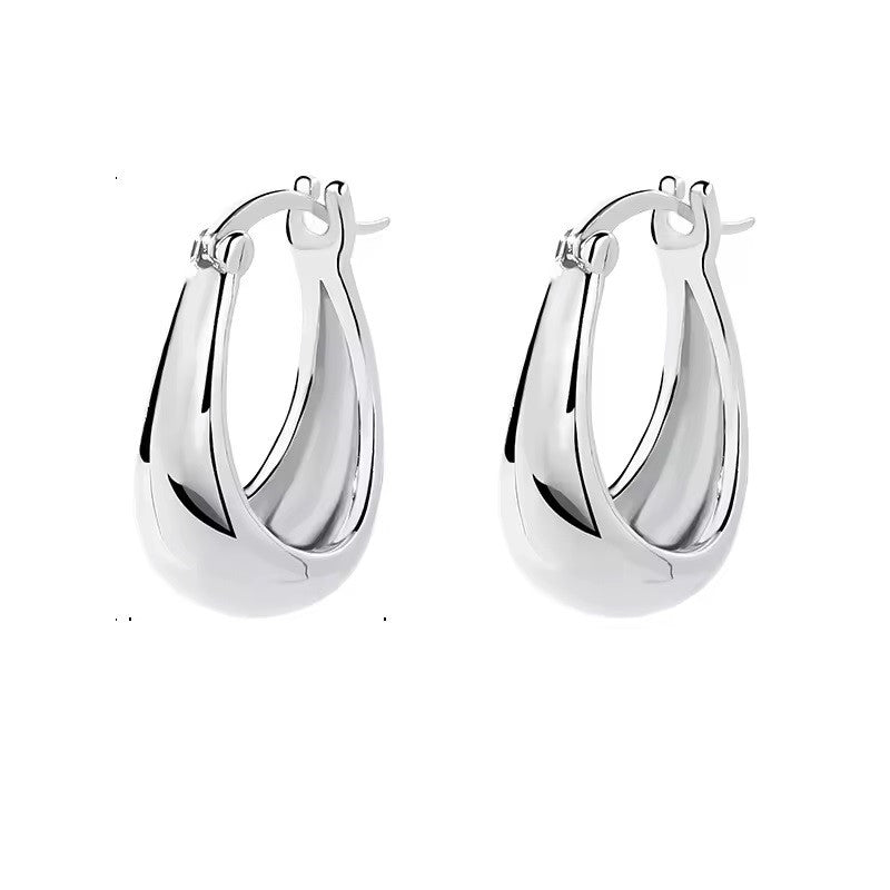 Sterling Silver Plated English Lock Earrings
