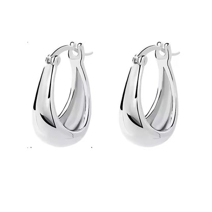 Sterling Silver Plated English Lock Earrings