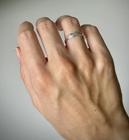 Sterling Silver 1.5 mm Triple Ring