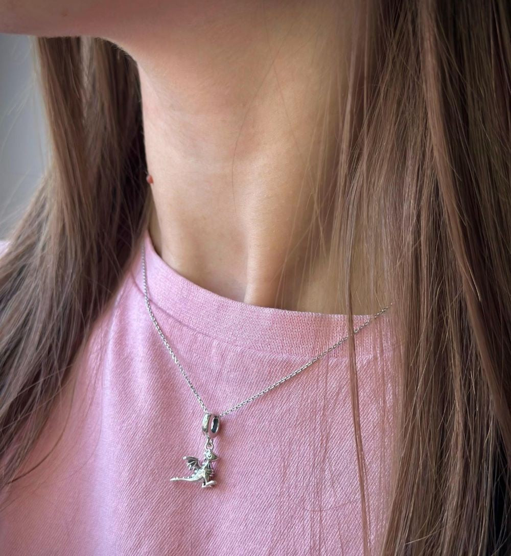 Sterling Silver Dragon Pendant