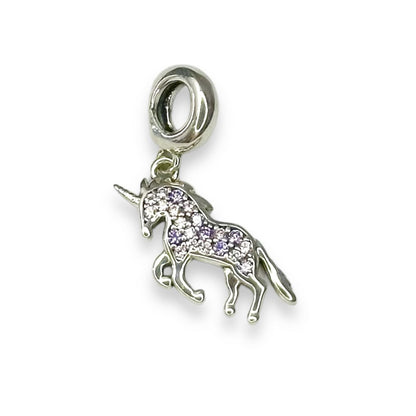 Sterling Silver CZ Unicorn Pendant