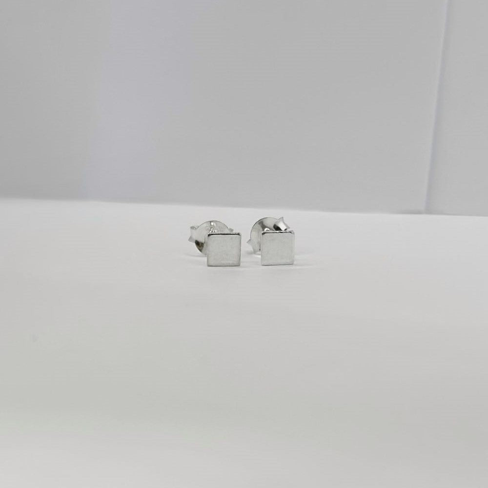 Sterling Silver Square Studs