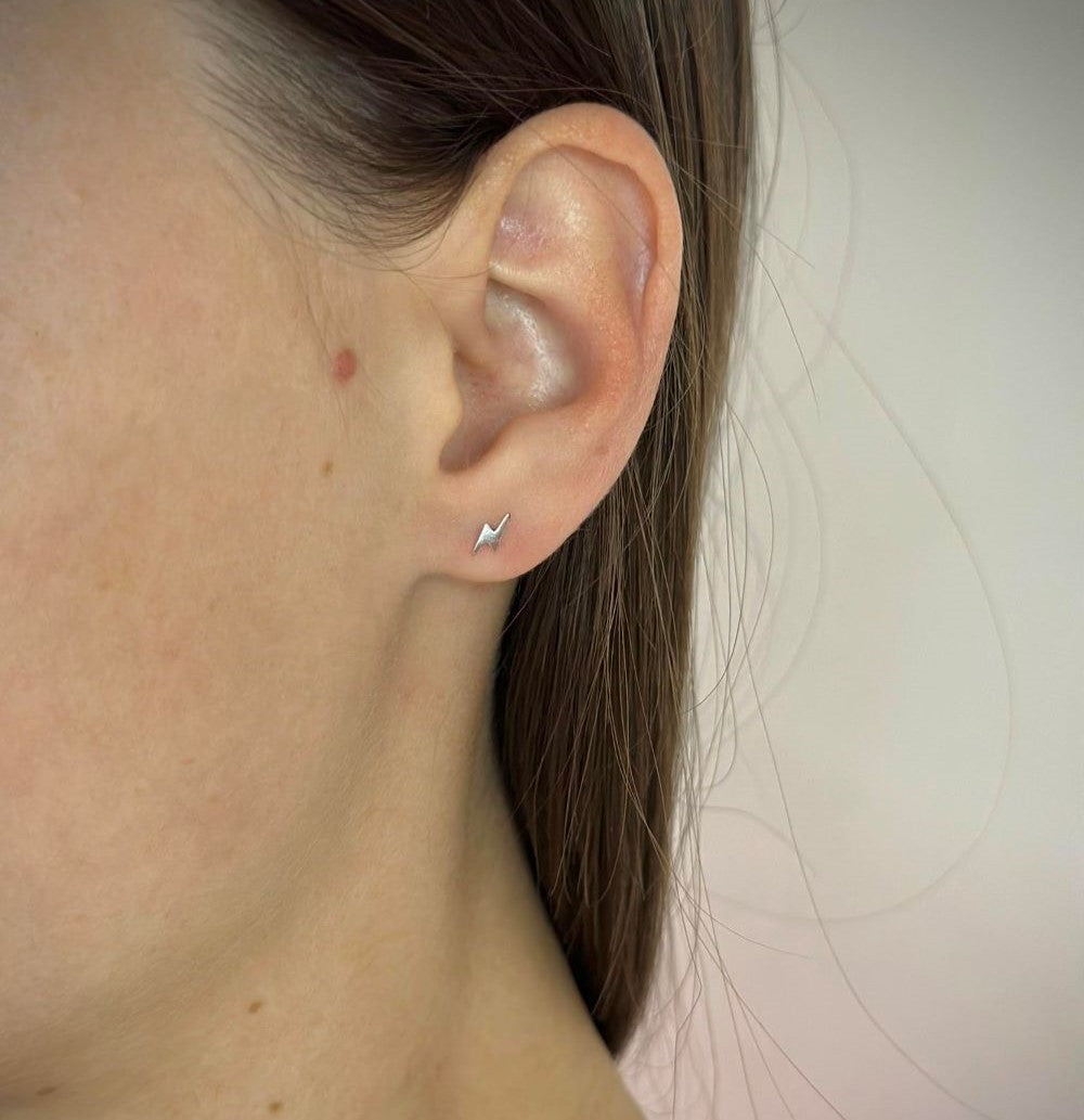 Sterling Silver Studs "Lightning Bolt"