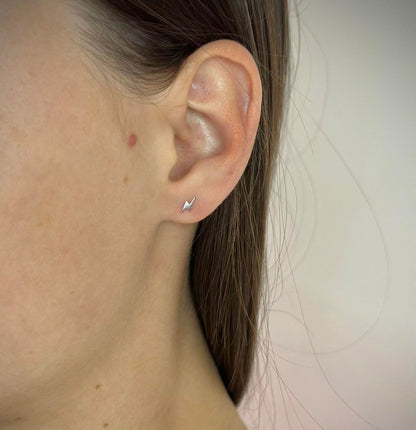 Sterling Silver Studs "Lightning Bolt"