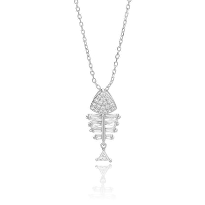 Sterling Silver Lucky Fish Necklace