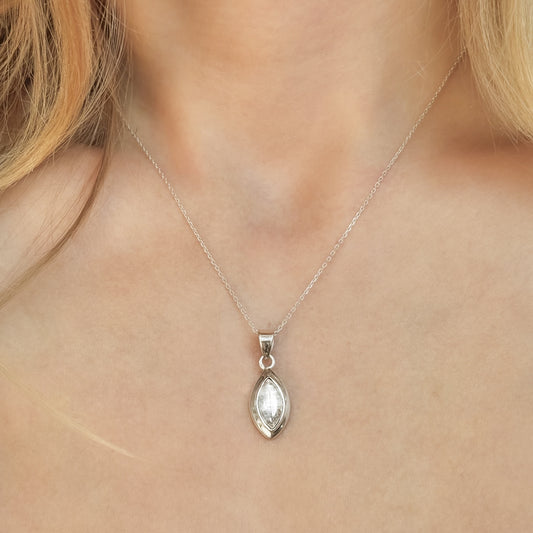 Sterling Silver Moonstone Pendant Necklace