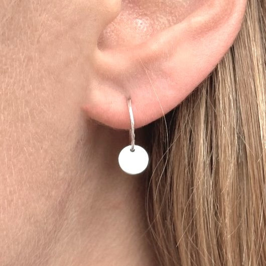 Sterling Silver Hoops with Charms