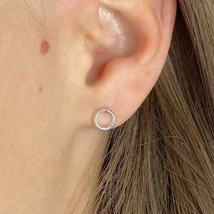 Sterling Silver Round Studs