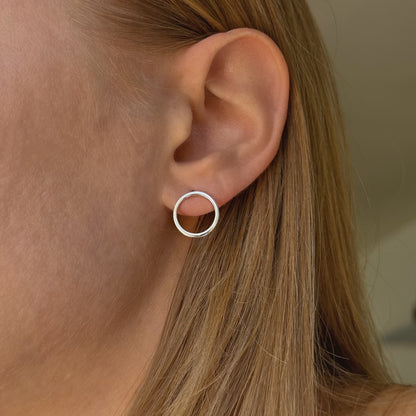 Sterling Silver Circle Studs