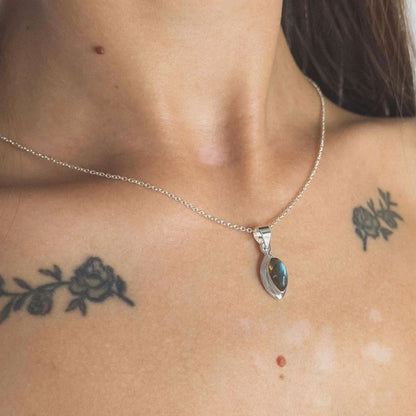 Sterling Silver Labradorite Pendant Necklace