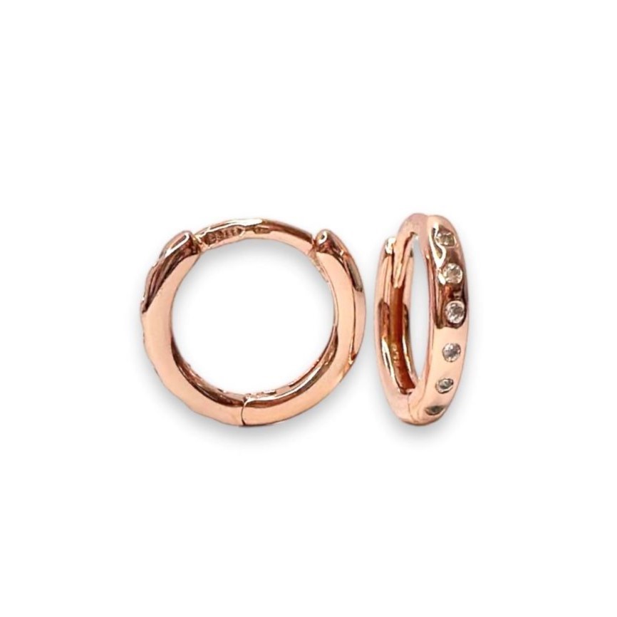 Sterling Silver CZ Hoops