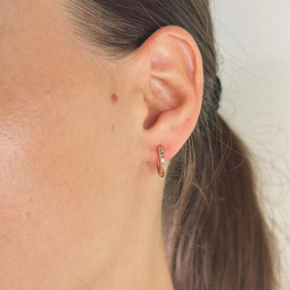 Sterling Silver CZ Hoops