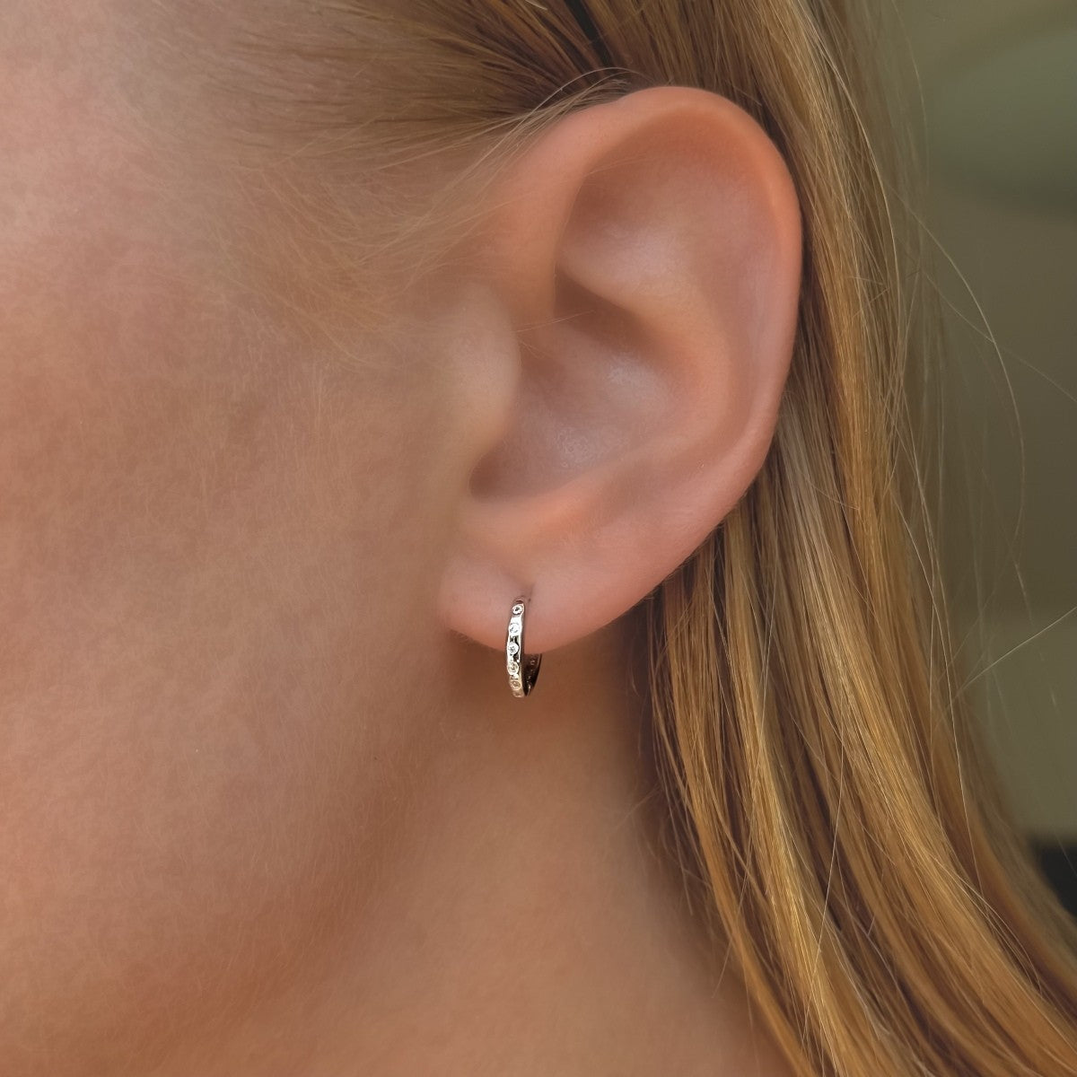 Sterling Silver CZ Hoops