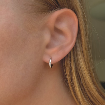 Sterling Silver CZ Hoops