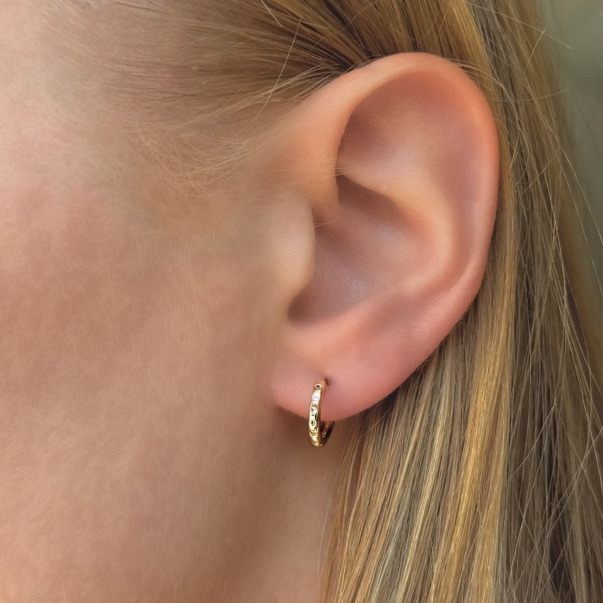 Sterling Silver CZ Hoops