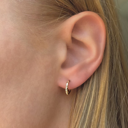 Sterling Silver CZ Hoops