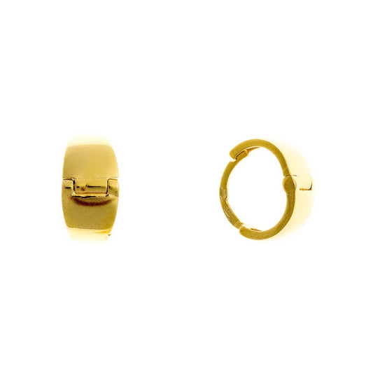Sterling Silver Gold Plated Huggy Hoops