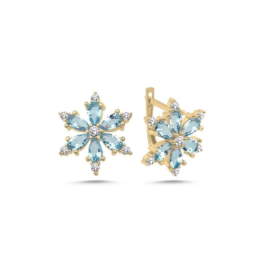 Sterling Silver Gold Plated English Lock Flowers