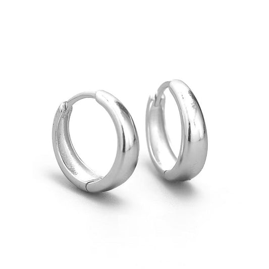 Sterling Silver Wide Hoops