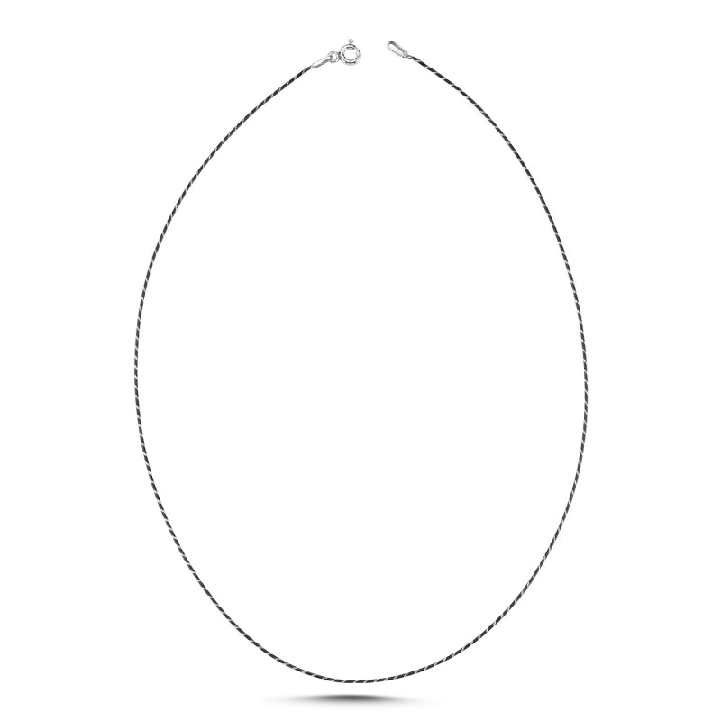 Oxidized Silver 0.7 mm Chain