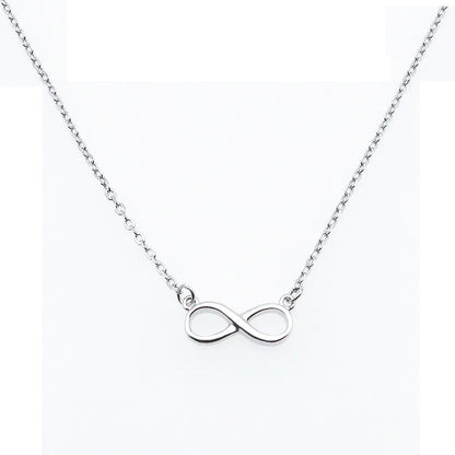 Sterling Silver Rhodium Plated Infinity Necklace