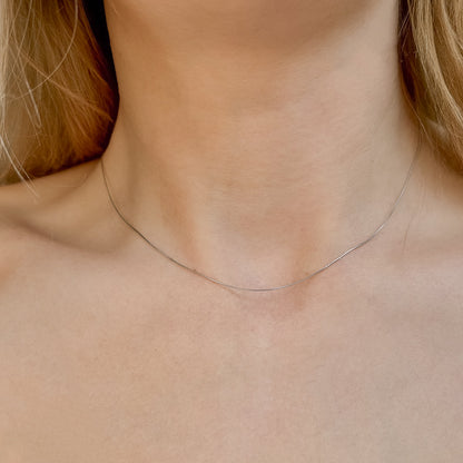 Sterling Silver 0.7 mm Diamond Cut Snake Chain