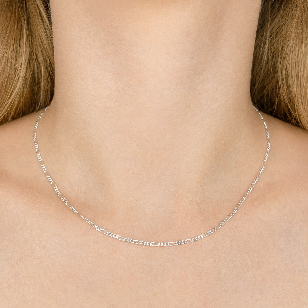 Sterling Silver 1.8 mm Figaro Chain