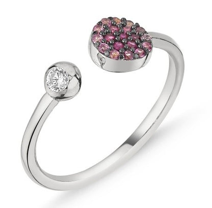 Sterling Silver Rhodium Plated CZ Ring