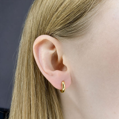 Sterling Silver Rhodium Plated Hoops