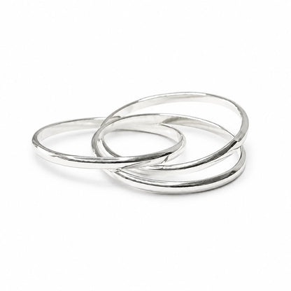 Sidabrinis trigubas 1,5mm žiedas