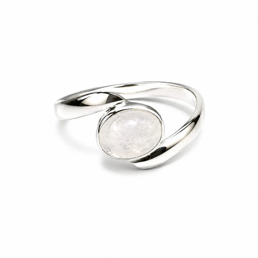 Sterling Silver Oval Moonstone Ring
