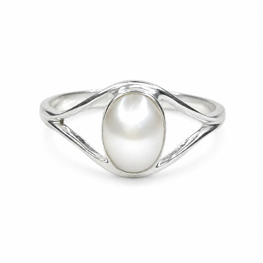 Sterling Silver Pearl Ring