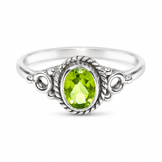 Sterling Silver Peridot Ring