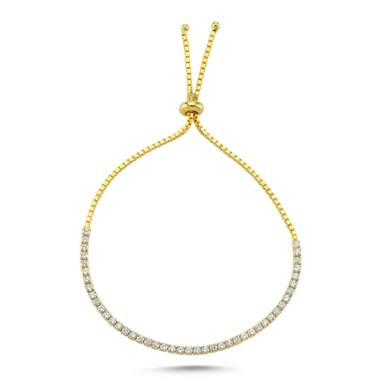 Sterling Silver Gold Plated 2 mm Tennis Bracelet