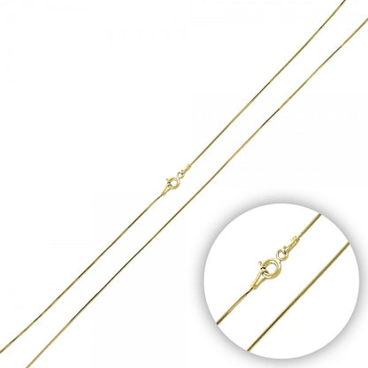 Sterling Silver 0.7 mm Diamond Cut Snake Chain