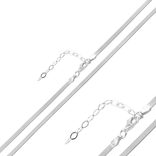 40-45 cm  5g sidabrinė grandinėlė "Flat chain"