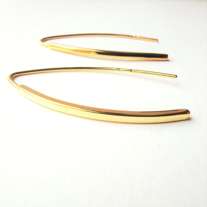 Sterling Silver Gold Plated Drop Earrings
