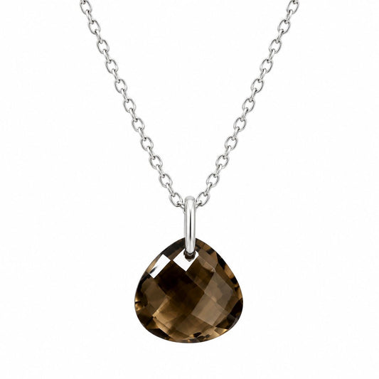 Sterling Silver Smoky Quartz Pendant Necklace