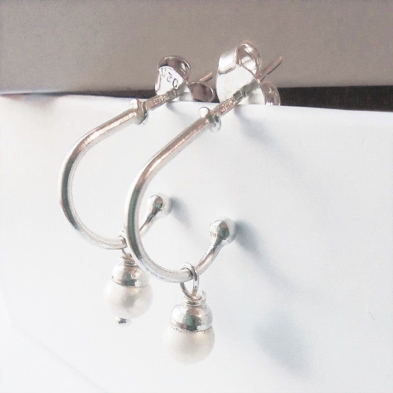 Sterling Silver Pearl Drop Earrings