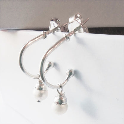 Sterling Silver Pearl Drop Earrings