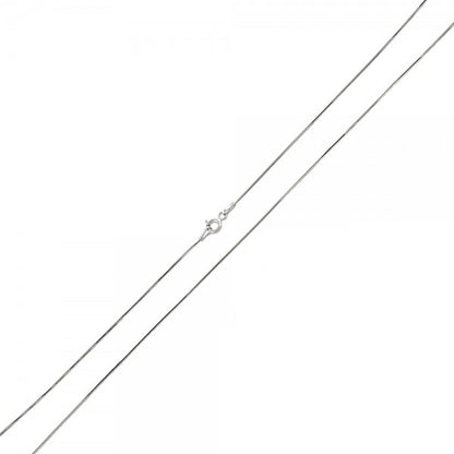 40-55 cm sidabrinė rodžiuota grandinėlė "Diamond Cut Snake"