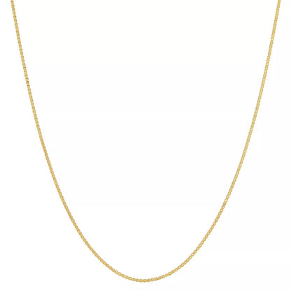 Sterling Silver Gold Plated Box Chain