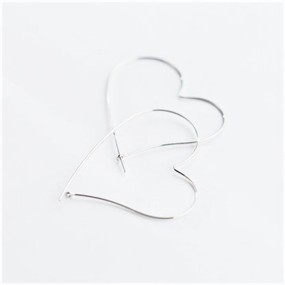 Sterling Silver Hearts - Hoops