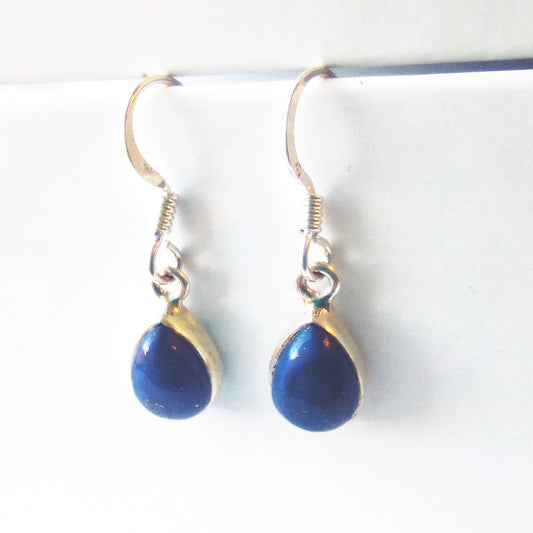 Sterling Silver Lazurite Drop Earrings