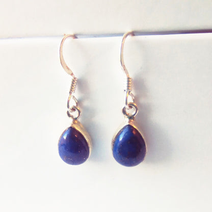 Sterling Silver Lazurite Drop Earrings